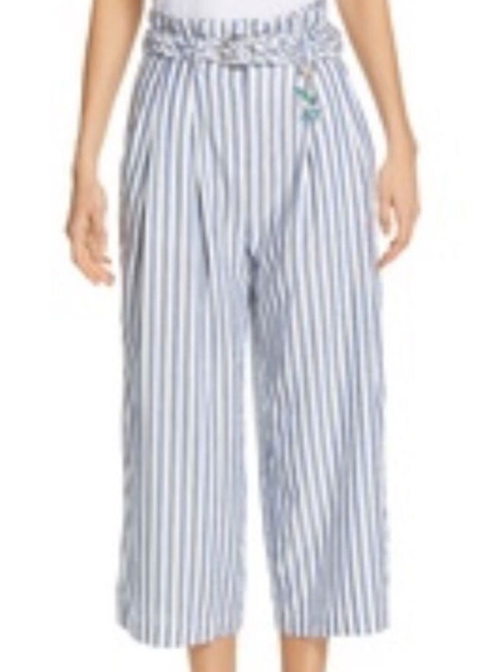 Ted Baker Blue and White Striped Cropped Pants
Size 2